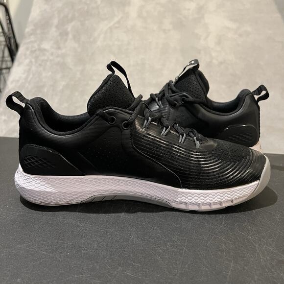 Under Armour Charged Commit Mens 10 Black White 3023703-001 Athletic Sneakers main image 4